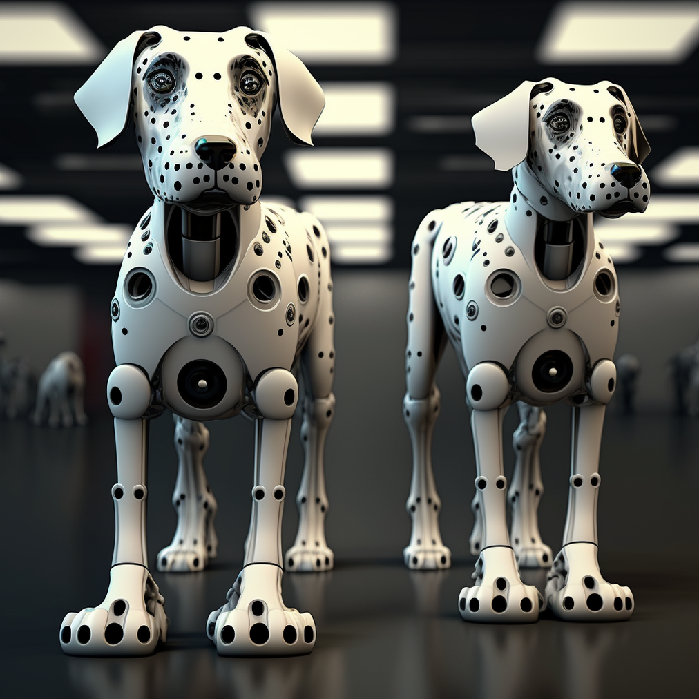 Roboterhunde mit KI-Bildgenerator