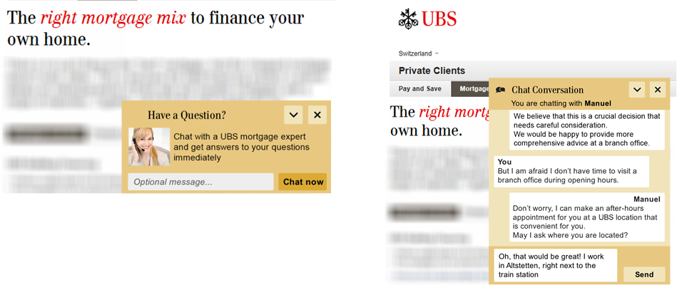 UBS Web Chats