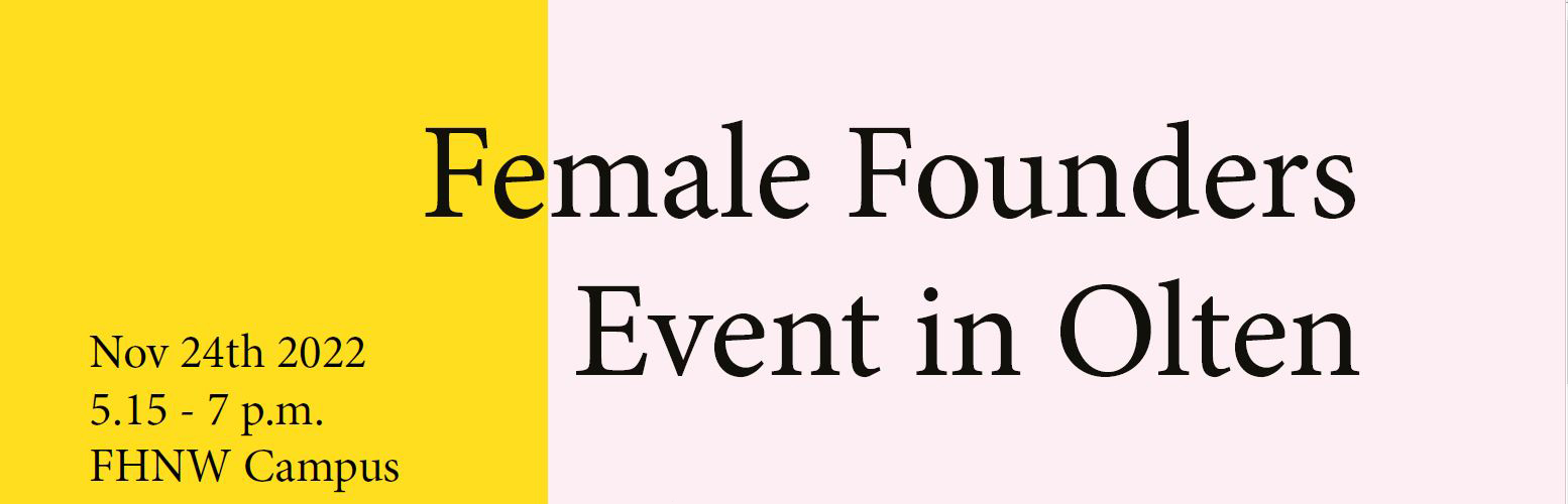 Innosuisse Female Founders Event in Olten