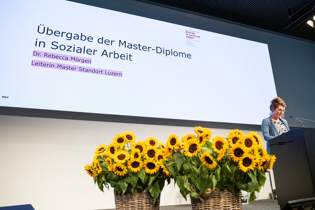 Diplomfeier Master Absolventen HSLU Soziale Arbeit Rebecca Mörgen