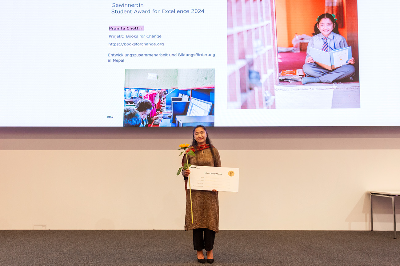 Pranita Chettri Books for Change HSLU Soziale Arbeit Diplomfeier