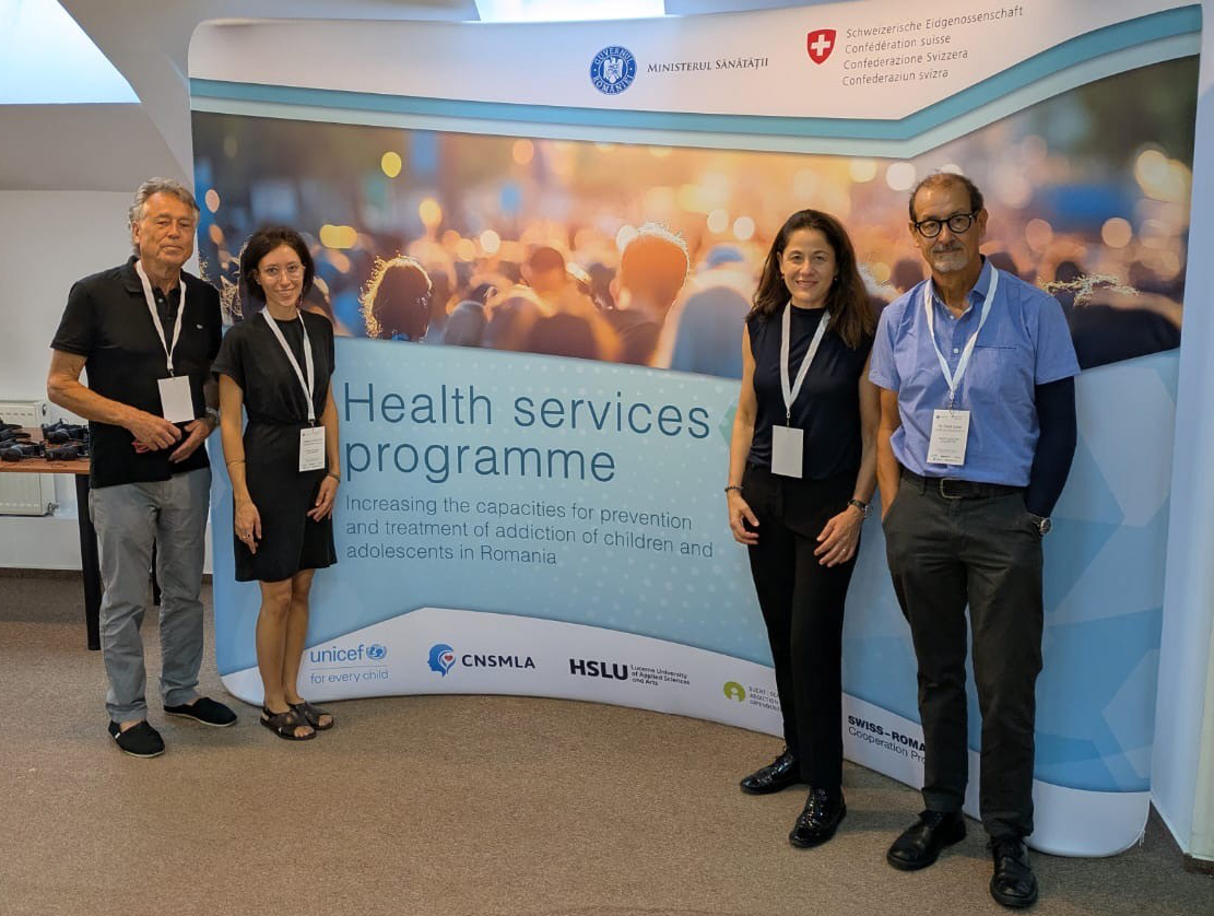 Toni Berthel, Camilla Sculco (Sucht Schweiz), Suzanne Lischer (HSLU) and Frank Zobel (Sucht Schweiz).